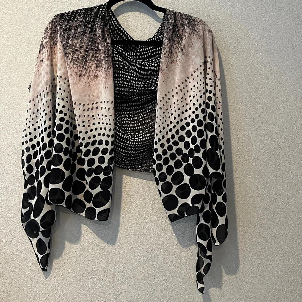 Boho  long line  open front asymmetrical  flowing vest.  Lagenlook  OS